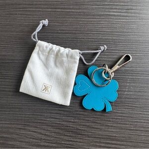 Blue Clover Keychain with Pouch